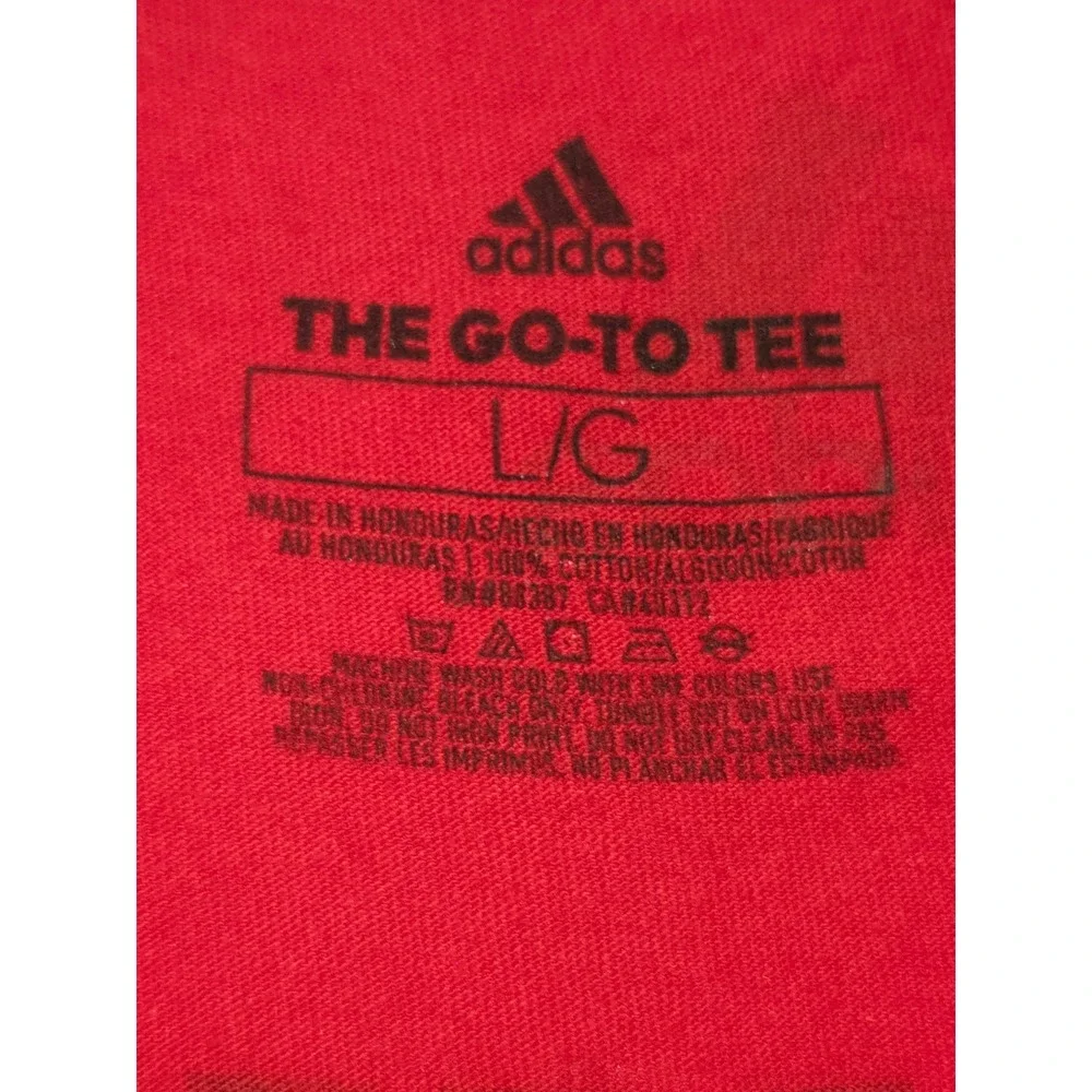 Adidas New Jersey Devils Nico Hischier 13 Red NHL Graphic T-Shirt Mens Large
